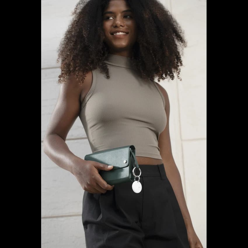 MiTag Apple-Compatible Tag with Leather Keychain Accessory - 1 Pack 10