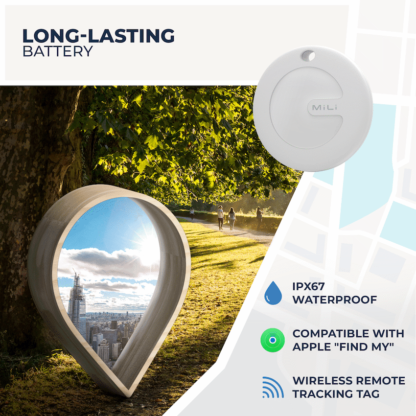 MiTag Apple-Compatible Tag with Leather Keychain Accessory - 1 Pack 22