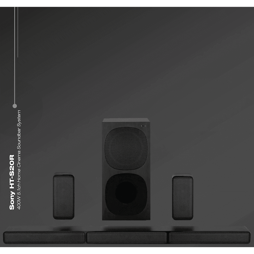 Sony HT-S20R 400w 5.1ch Dolby Soundbar 5