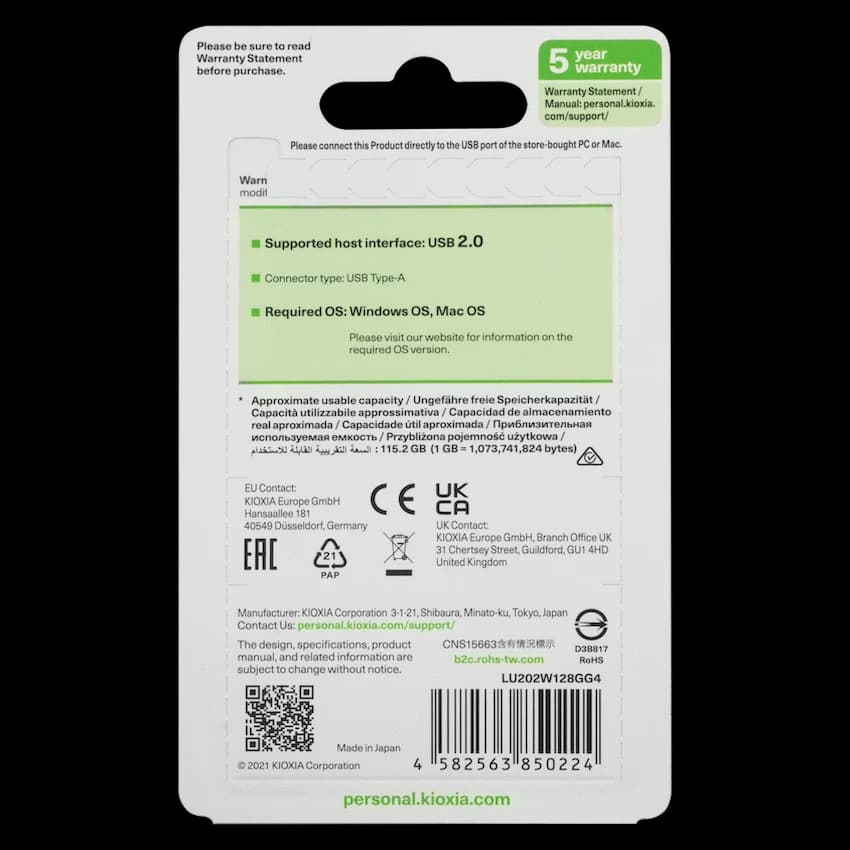 Kioxia 128GB USB 2.0-White 5
