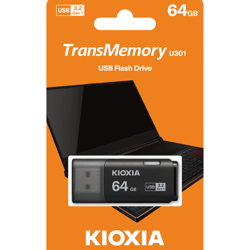 Kioxia U301- 64GB USB 3.2-GEN1-BLK