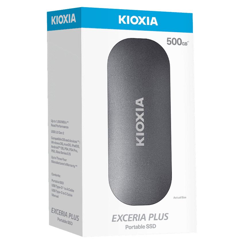 Kioxia Exceria Plus 500gb Portable SSD