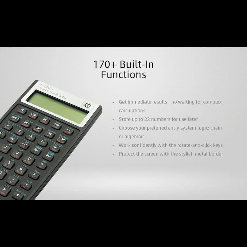 HP 10Bii+ - Business Calculator (Algebraic) - Non-Programmable 10