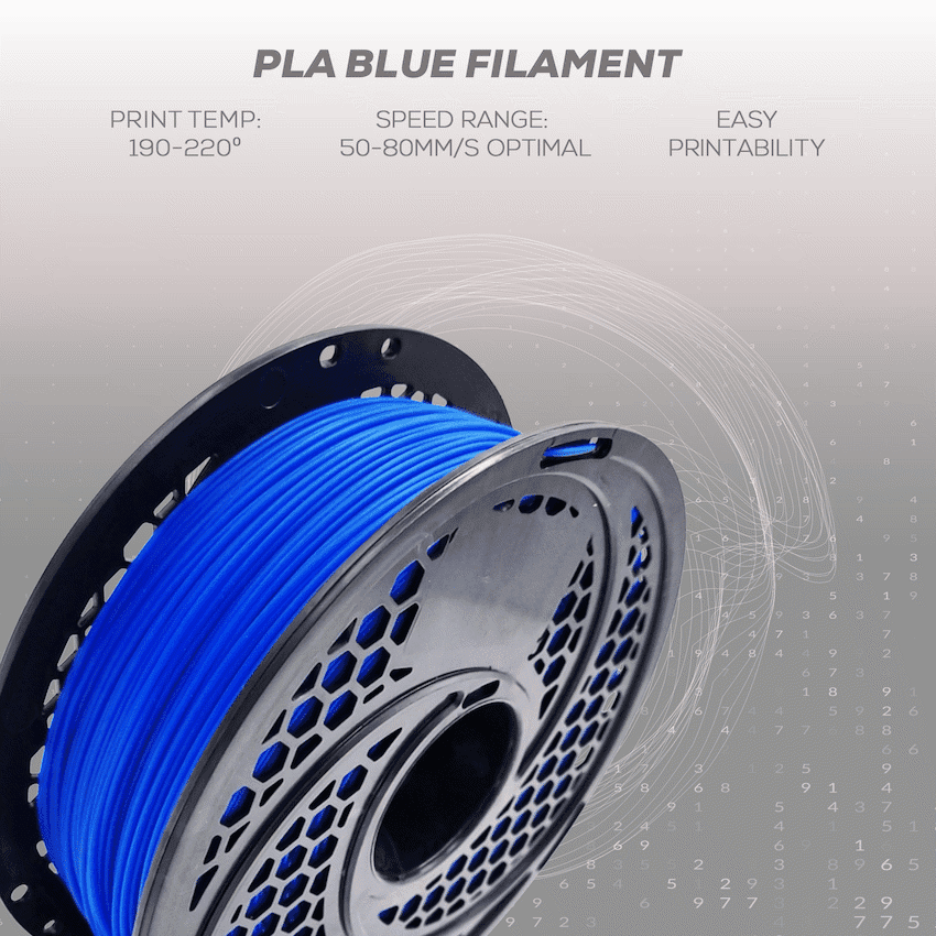 PLA Filament - Blue - 1kg, 1.75mm 3