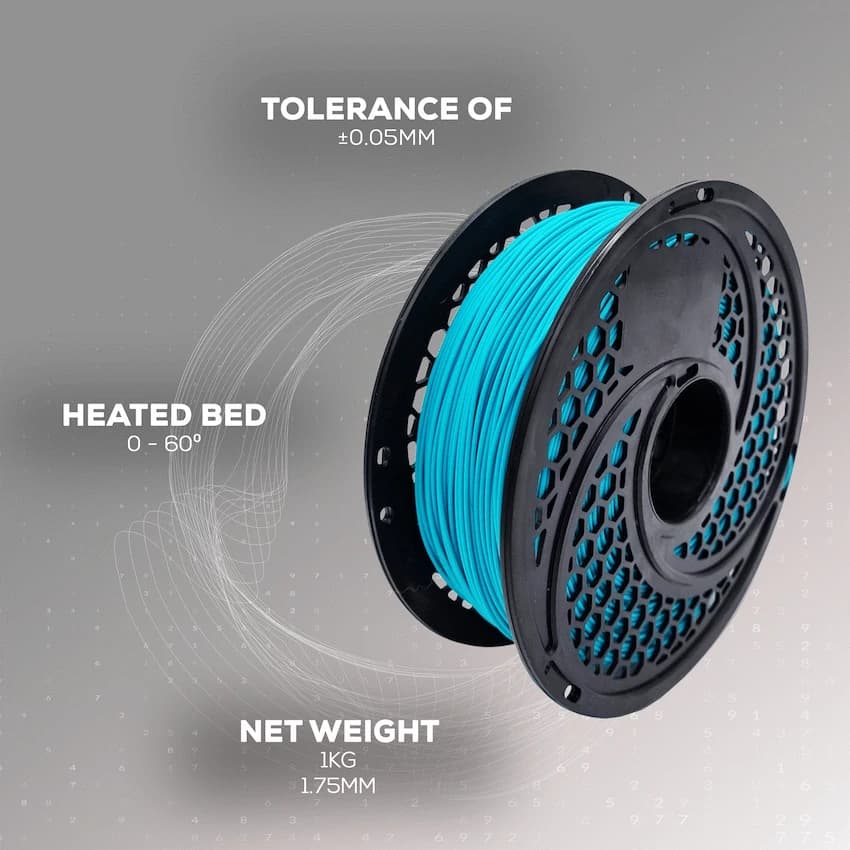 PLA Filament - Turquoise (1kg, 1.75mm) 8