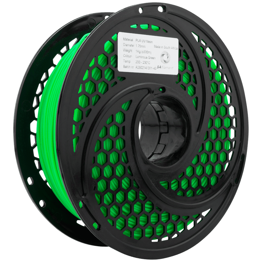 SA Filament PLA UV Neon Filament 1kg -  Luminous Green 9