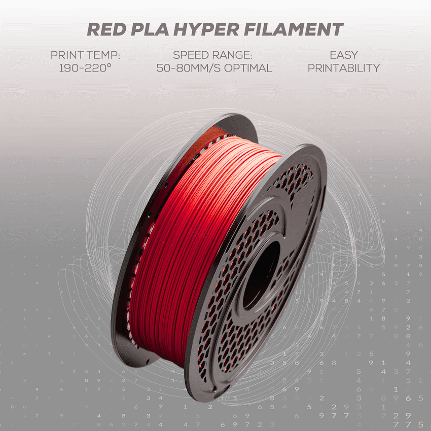 SA Filament PLA Hyper Filament 1kg - Red 6
