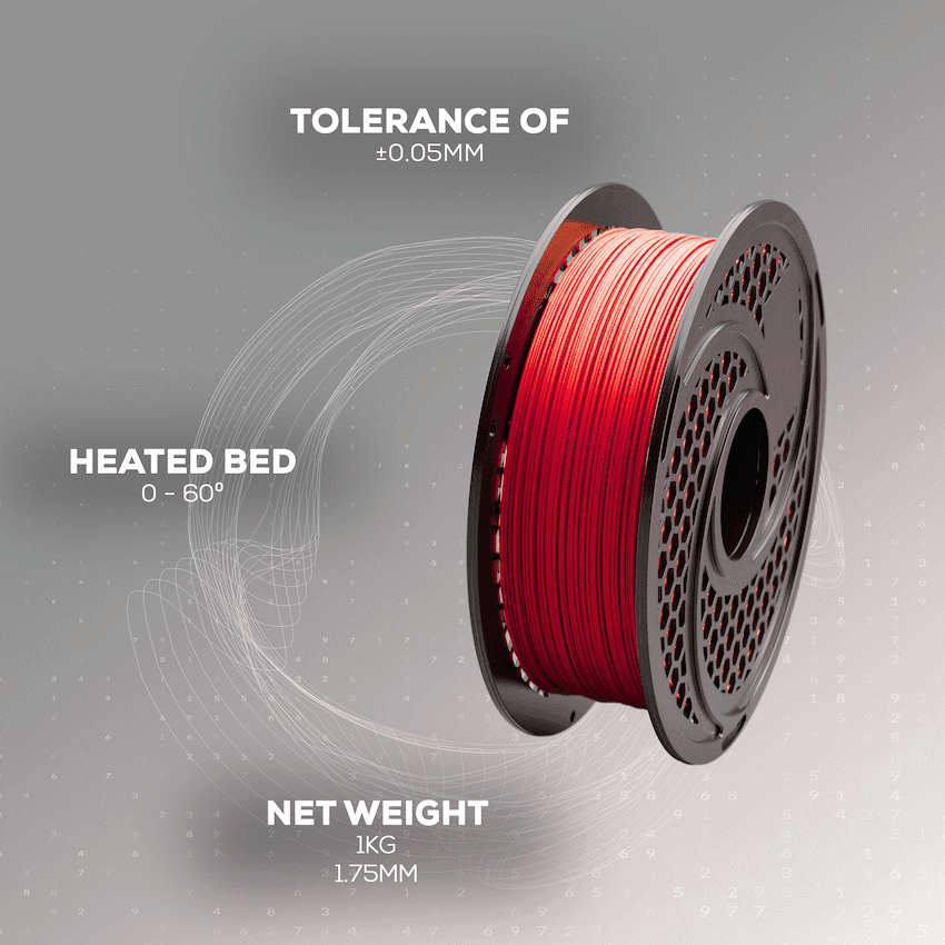 SA Filament PLA Hyper Filament 1kg - Red 7