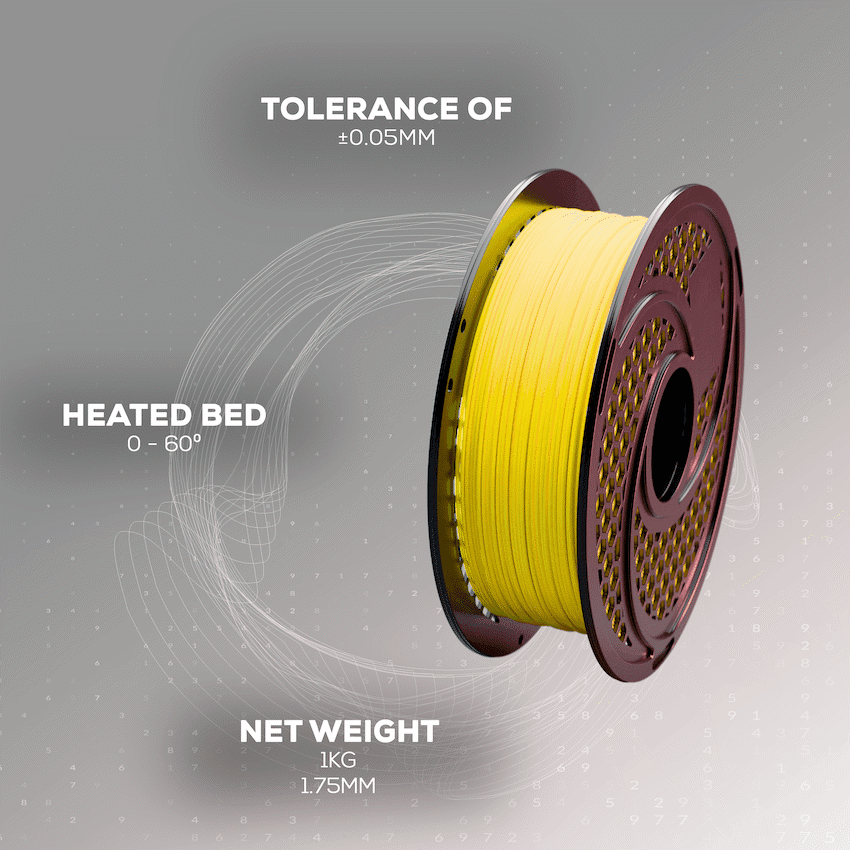 SA Filament PLA Hyper Filament 1kg - Yellow 7