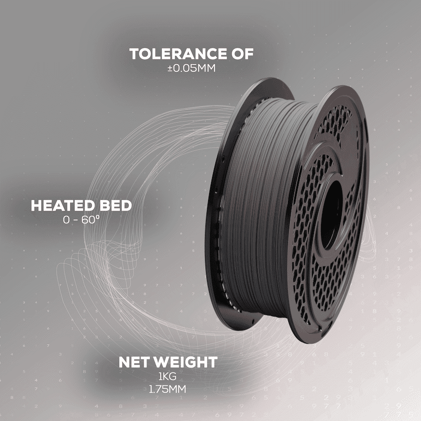 SA Filament PLA Hyper Filament 1kg - Dark Grey 7