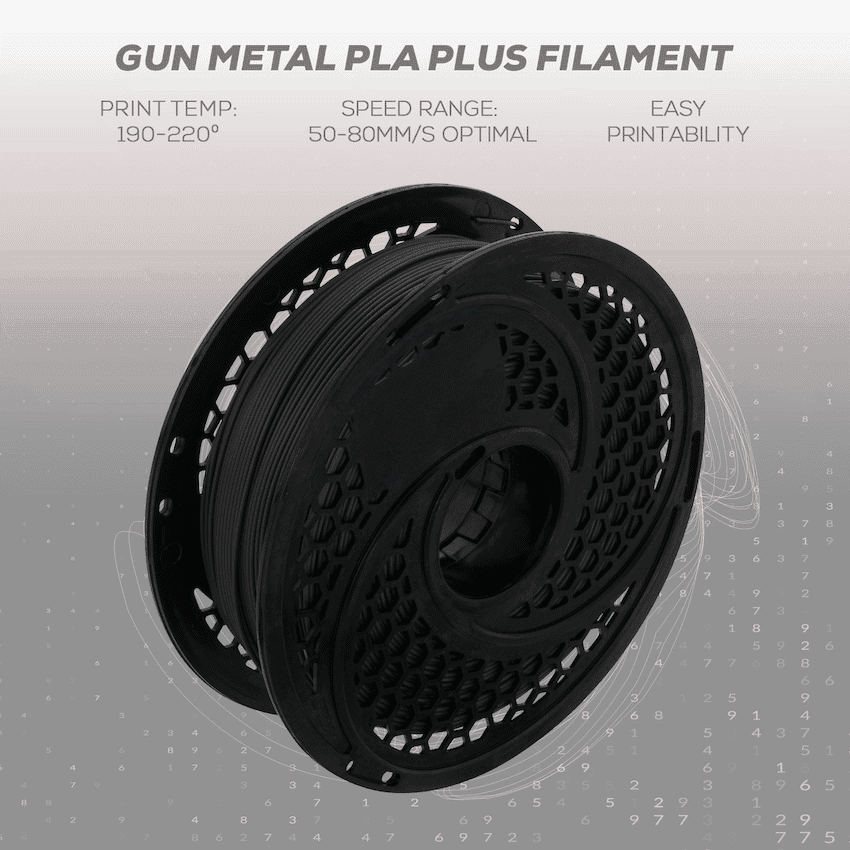 SA Filament PLA Plus Filament 1kg - Gun Metal 9