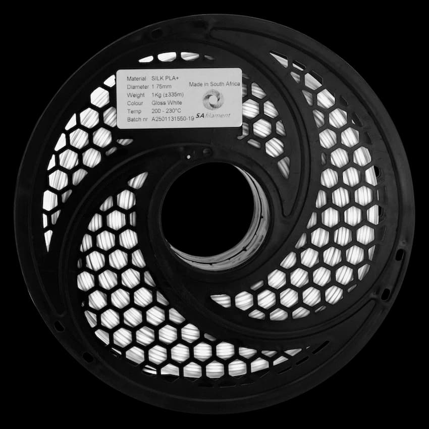 SA Filament Silk PLA Plus Gloss Filament 1kg - White 7