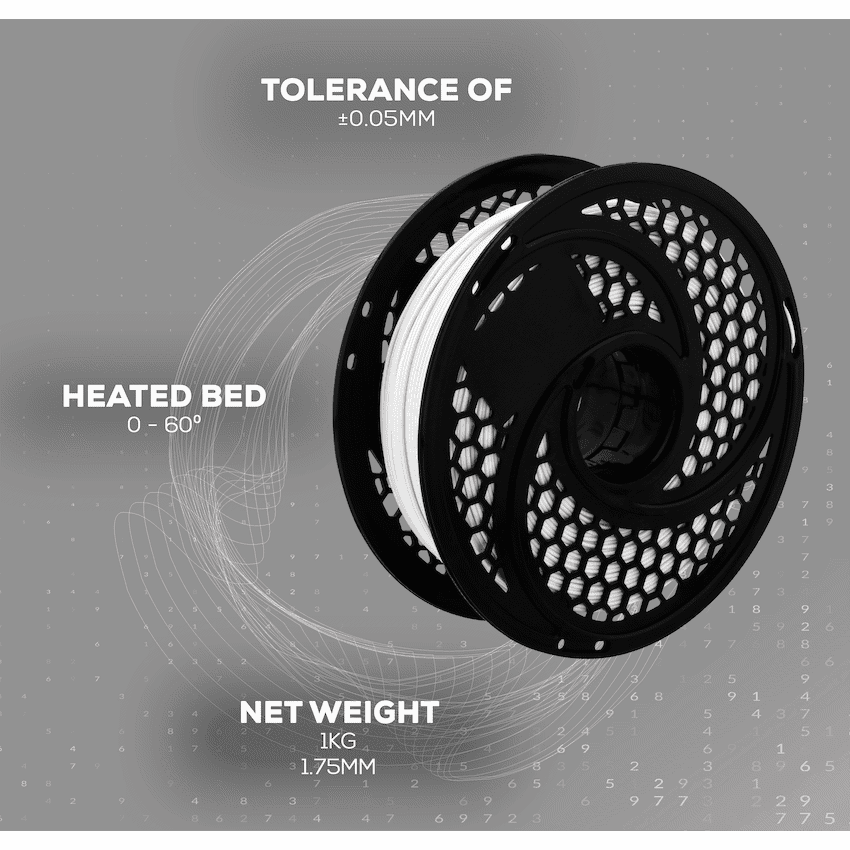 SA Filament Silk PLA Plus Gloss Filament 1kg - White 10