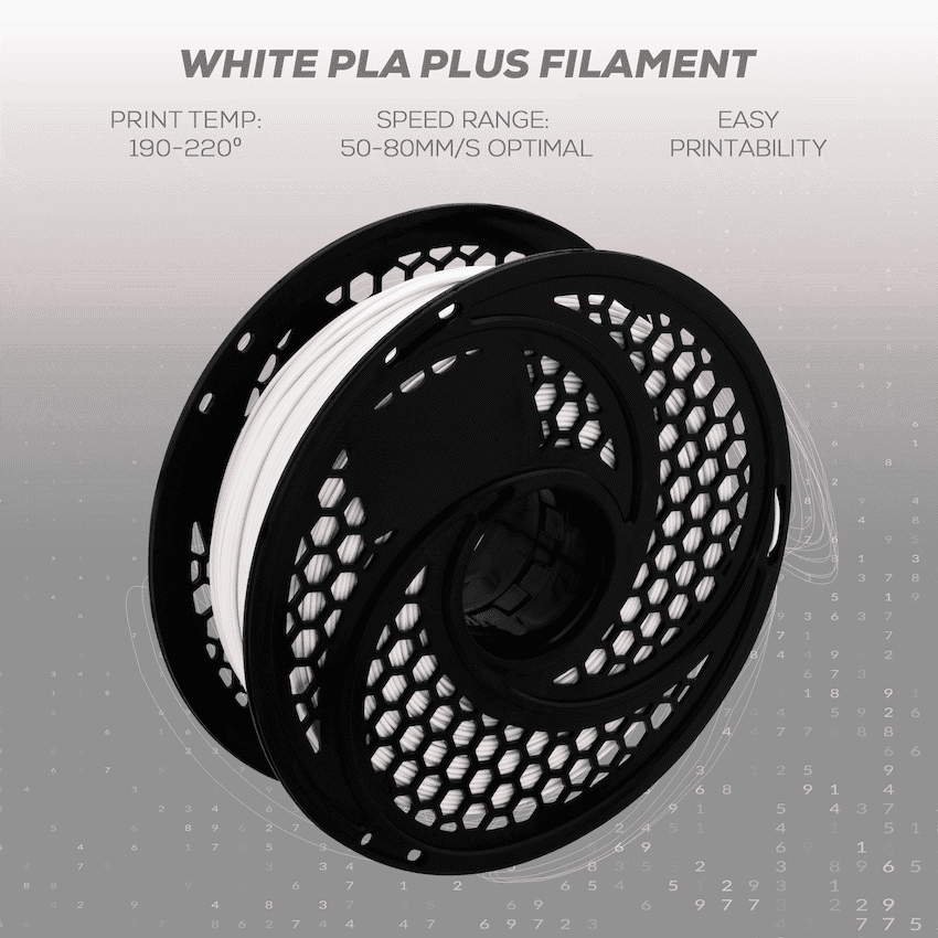 SA Filament Silk PLA Plus Gloss Filament 1kg - White 9