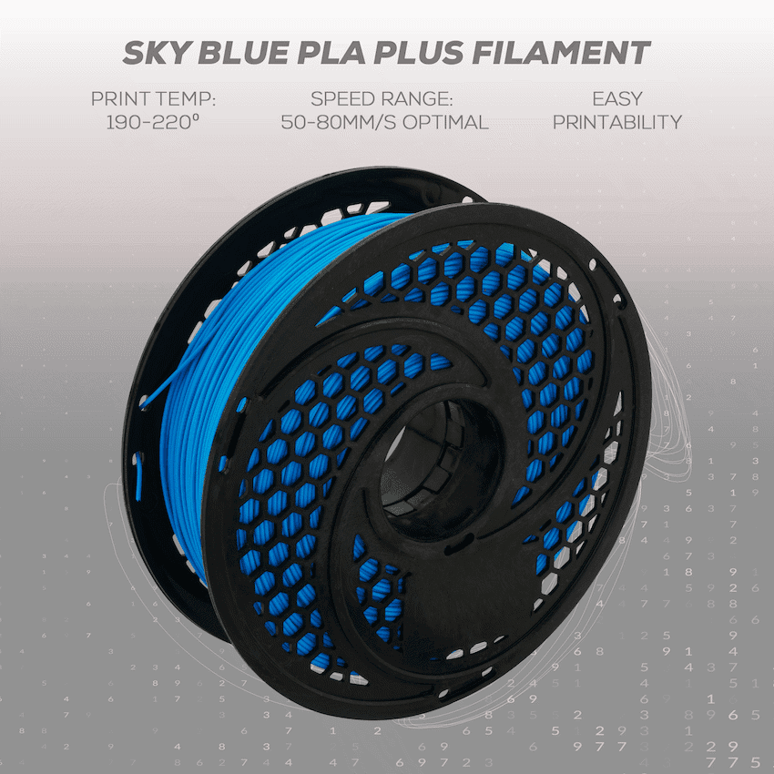 SA Filament PLA Plus Filament 1kg - Sky Blue 13