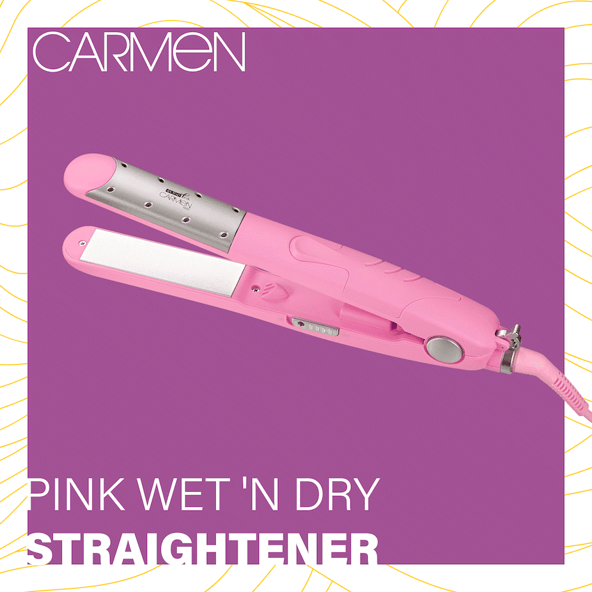 Carmen Pink Wet 'n Dry Straightener - Pink 4
