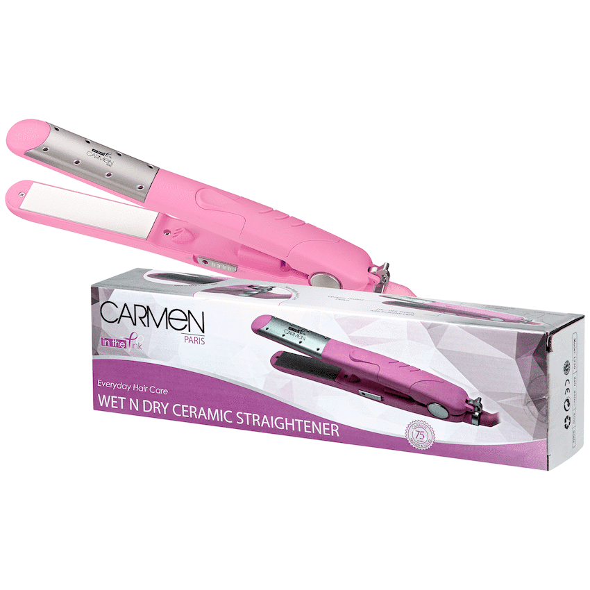 Carmen Pink Wet 'n Dry Straightener - Pink 8