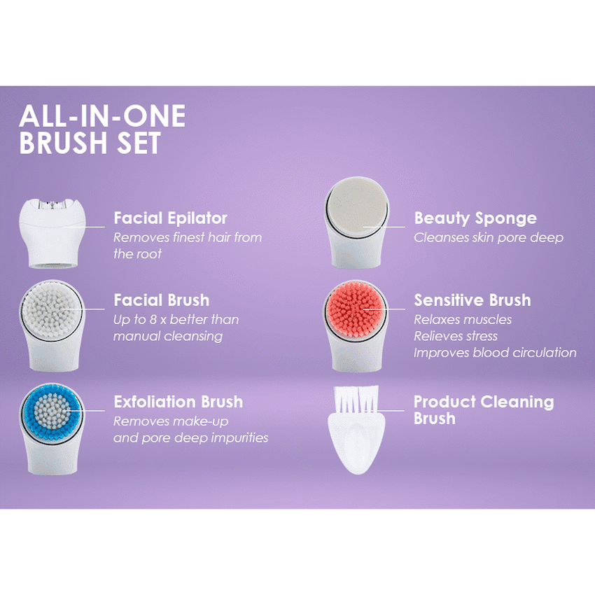 1590 - Carmen Facial Epilator & Brush Set 4