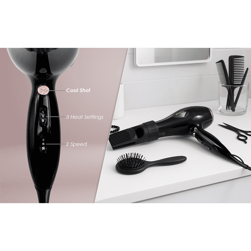 Carmen Power Comb Hairdryer 2000w - Ebony 4