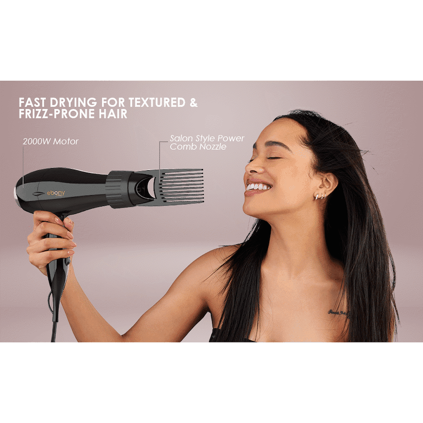Carmen Power Comb Hairdryer 2000w - Ebony 5