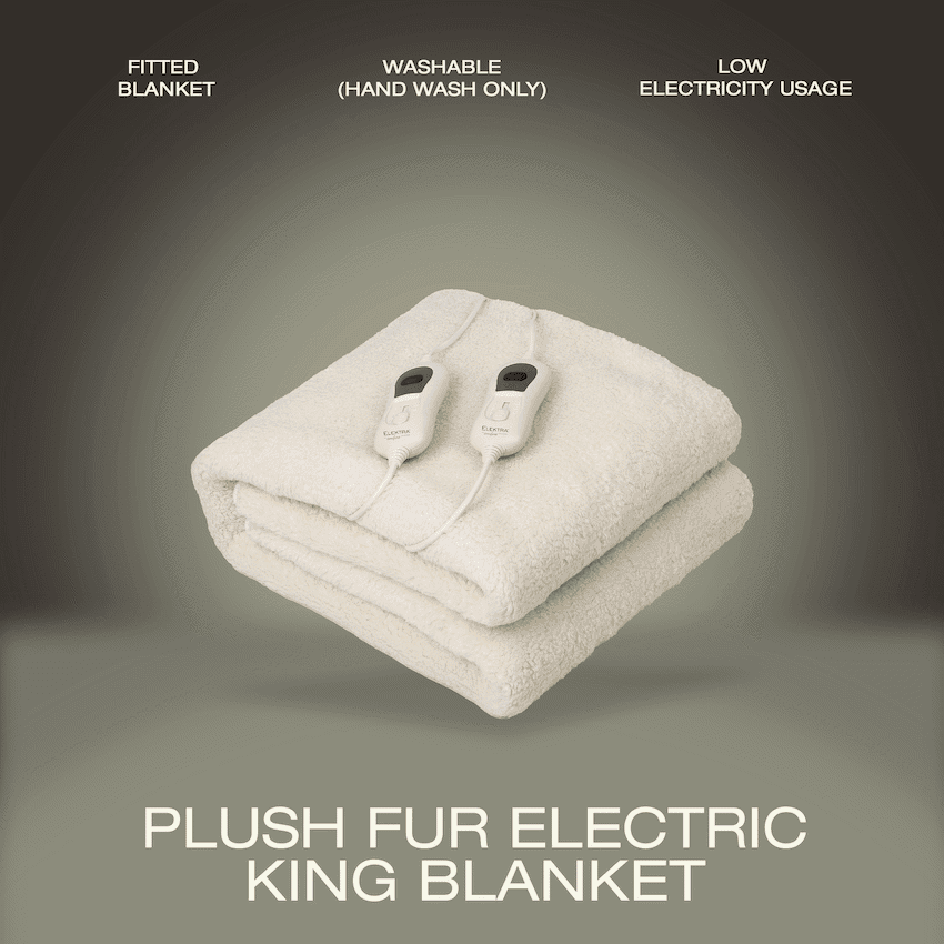 Elektra Comfort Electric Blanket - King - Fur 4
