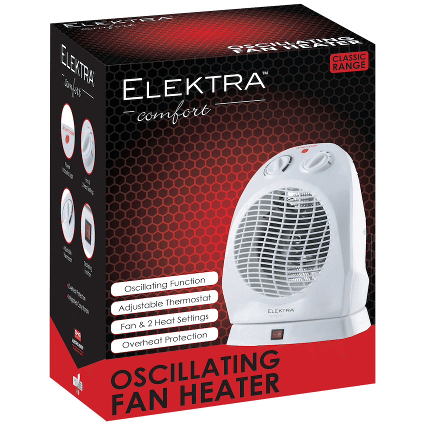 Elektra Comfort Oscillating Fan Heater 3