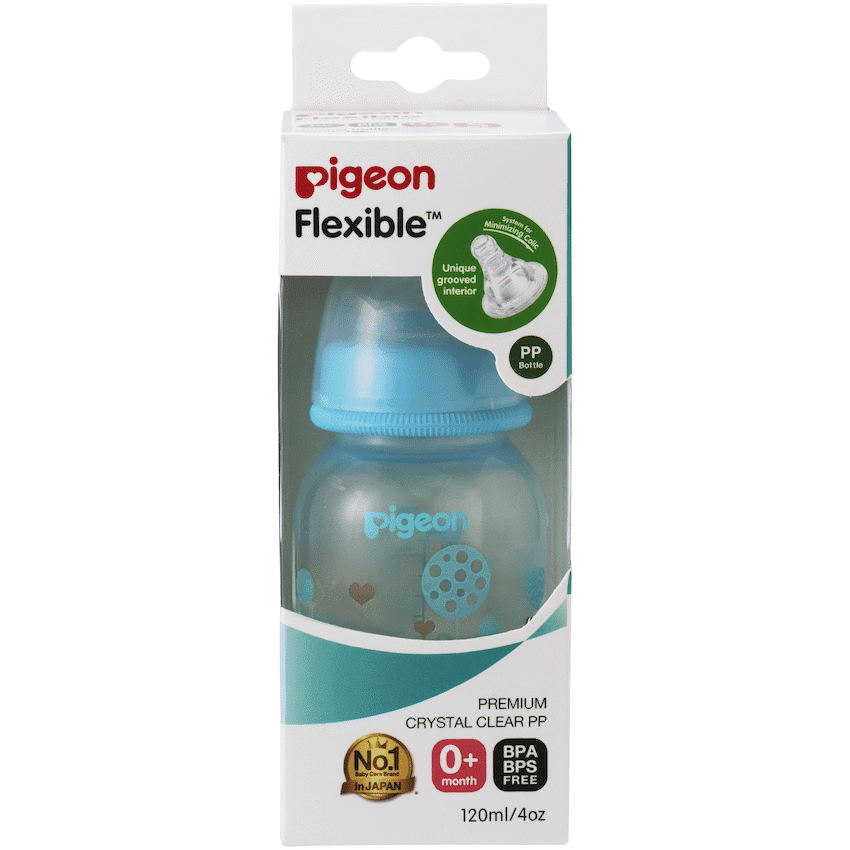 Pigeon Flexible Bottle STD Neck 120ml - Blue 2