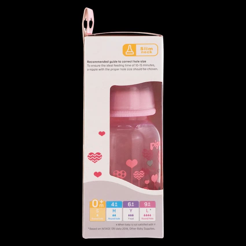 Pigeon Flexible Bottle STD Neck - Pink - 120ml 5