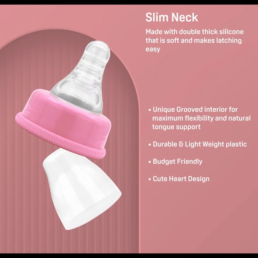 Pigeon Flexible Bottle STD Neck - Pink - 120ml 12