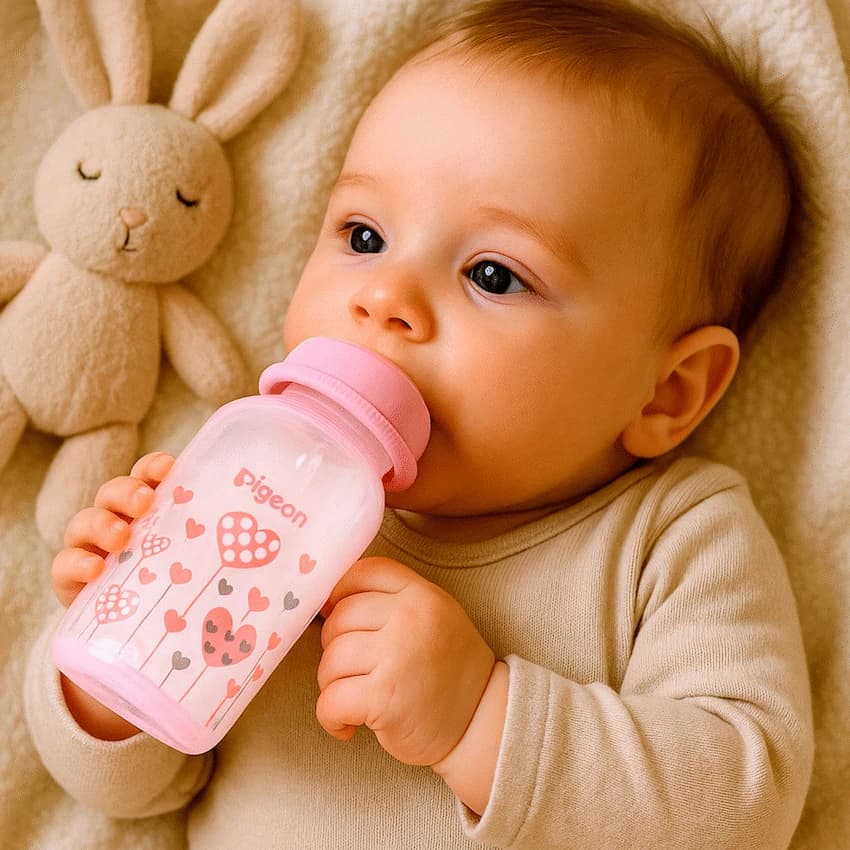 Pigeon Flexible Bottle STD Neck - Pink - 120ml 13