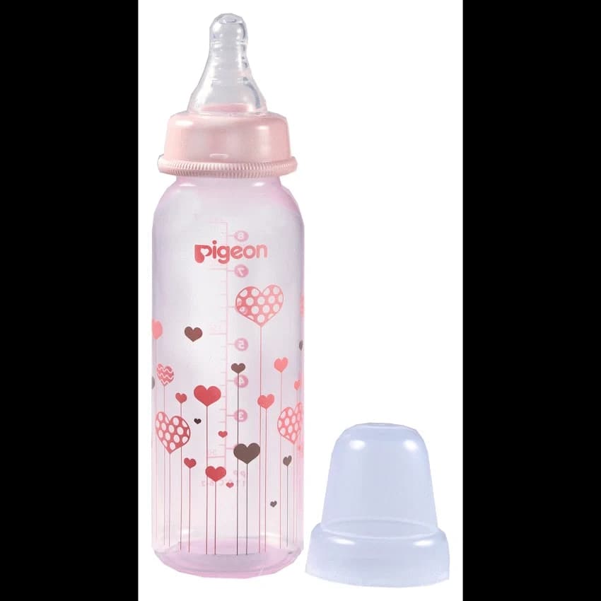 PIGEON FLEXIBLE BOTTLE STD NECK PINK 240ML 1
