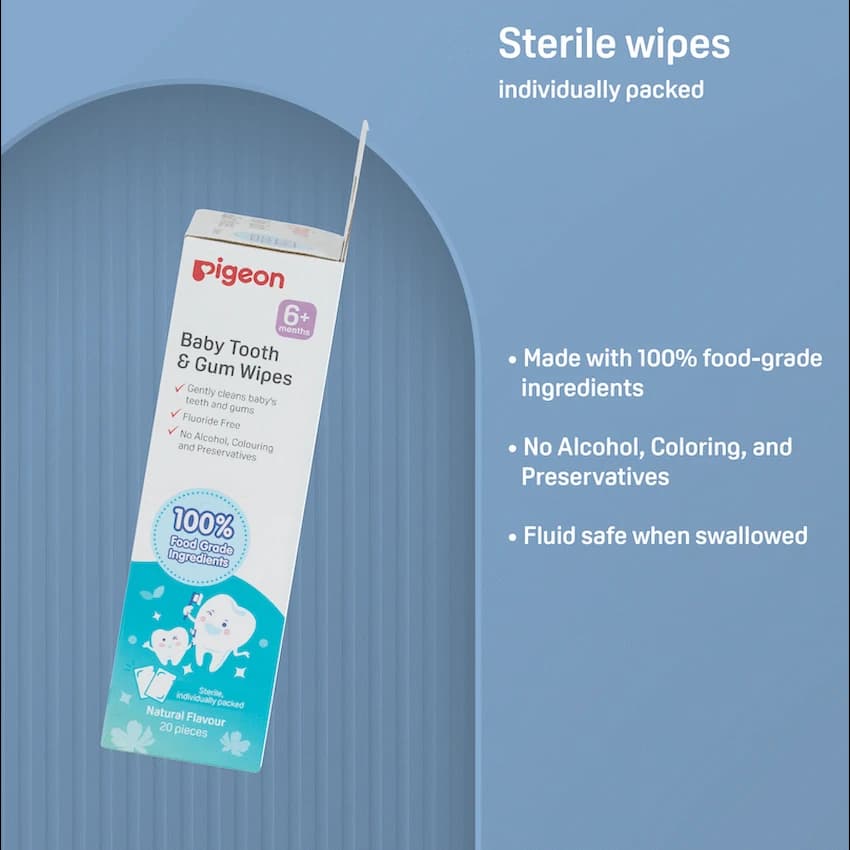 Pigeon Baby Tooth & Gum Wipes - Natural (20 Pcs) 11