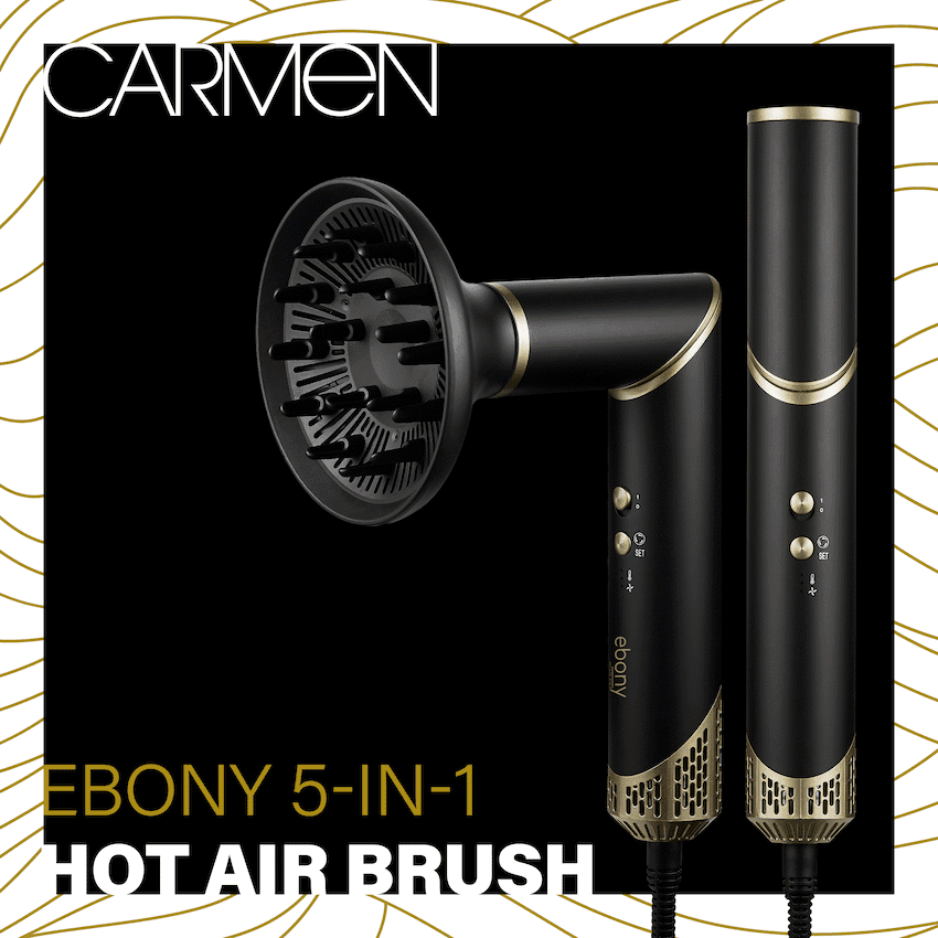 Carmen 5-in-1 Hot Air Brush - Ebony 3