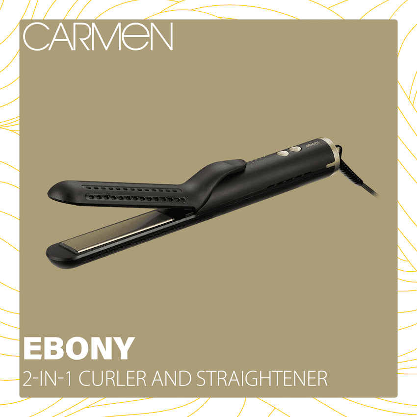 Carmen 2-in-1 Curler and Straightener - Ebony 7