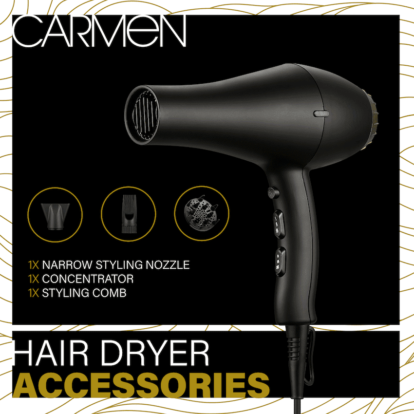 Carmen Ebony AC Motor Hair Dryer 5
