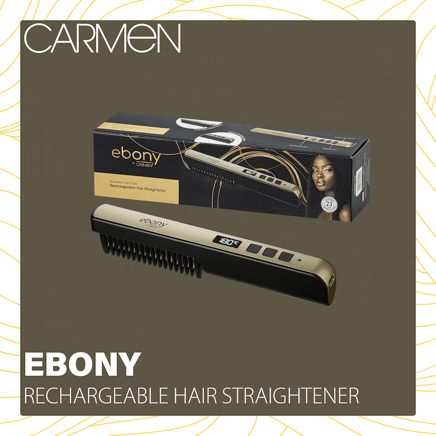 Carmen Ebony Rechargeable Hair Straightener 6