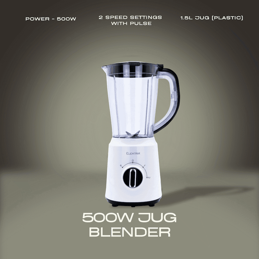 ELEKTRA - 500W 1.5L JUG BLENDER (PLASTIC JUG) 2