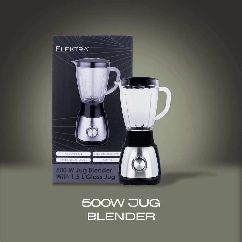 Elektra - 500w 1.5l Jug Blender (Glass Jug) 5