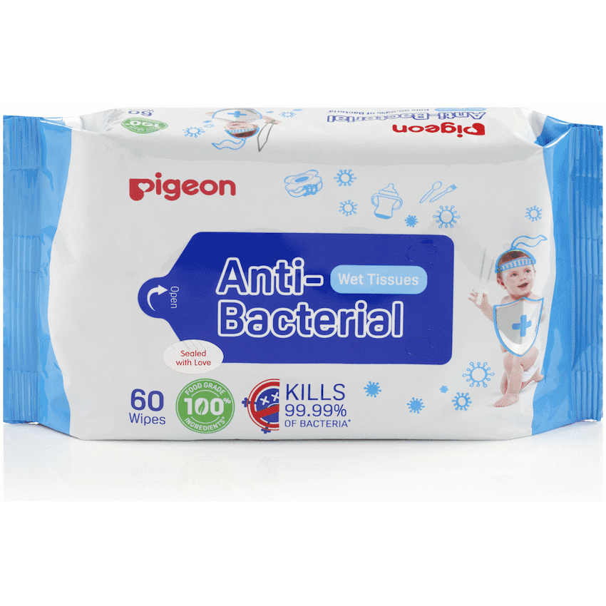 Pigeon - Anti-Bacterial Wipes 60's
