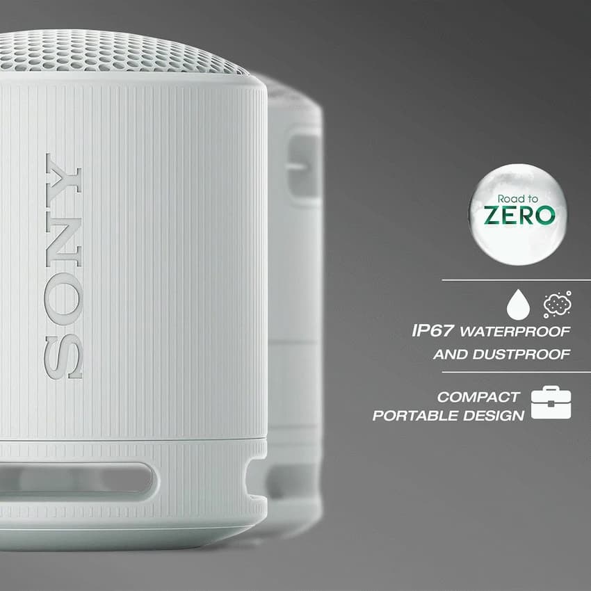 Sony XB100 Portable Bluetooth Speak - Light Grey 2