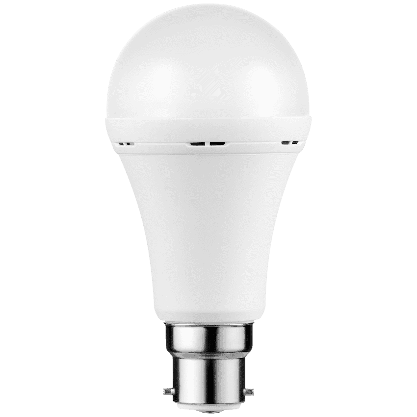 Switched 9w A60 Rechargeable LED Light Bulb - B22 - Cool White 3