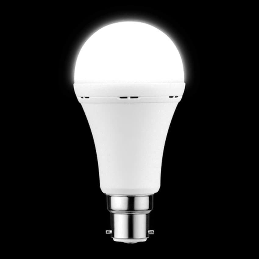 Switched 9w A60 Rechargeable LED Light Bulb - B22 - Cool White 4