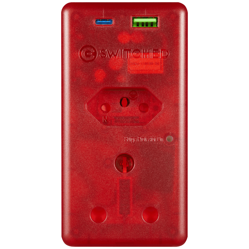 Switched High Surge Multi Adaptor with USB + Type-C PD20W 5