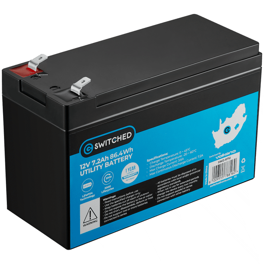 Switched LiFePO4 Gate Motor/Alarm Battery 2
