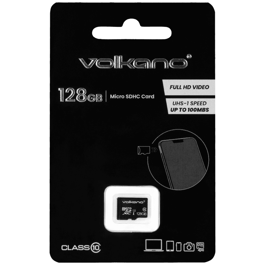 Volkano Micro Series Micro SD Card 128gb - Class 10 1