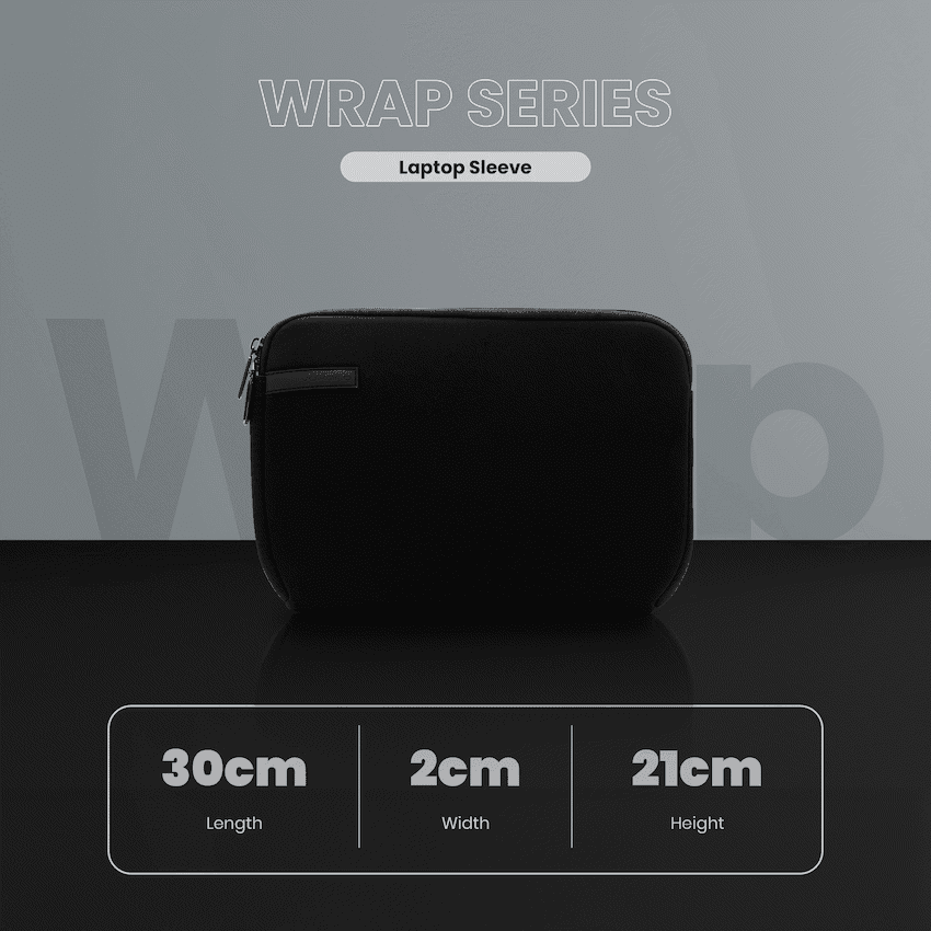 Volkano Wrap series 11.6" Laptop sleeve Black 11