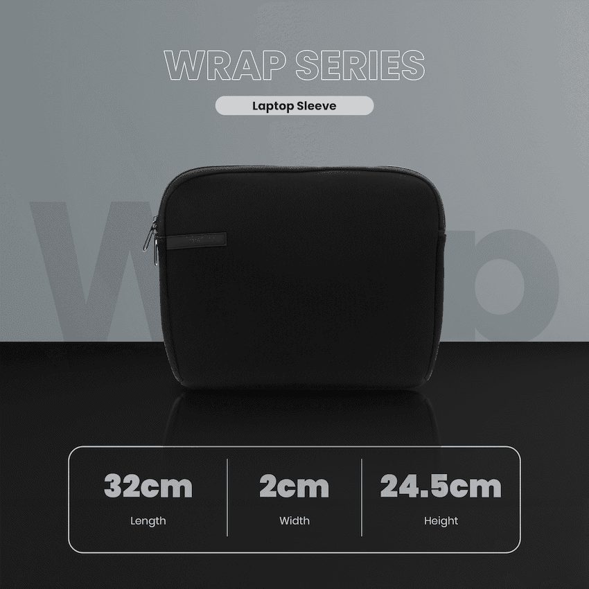 Volkano Wrap series 13.3" Laptop sleeve Black 10