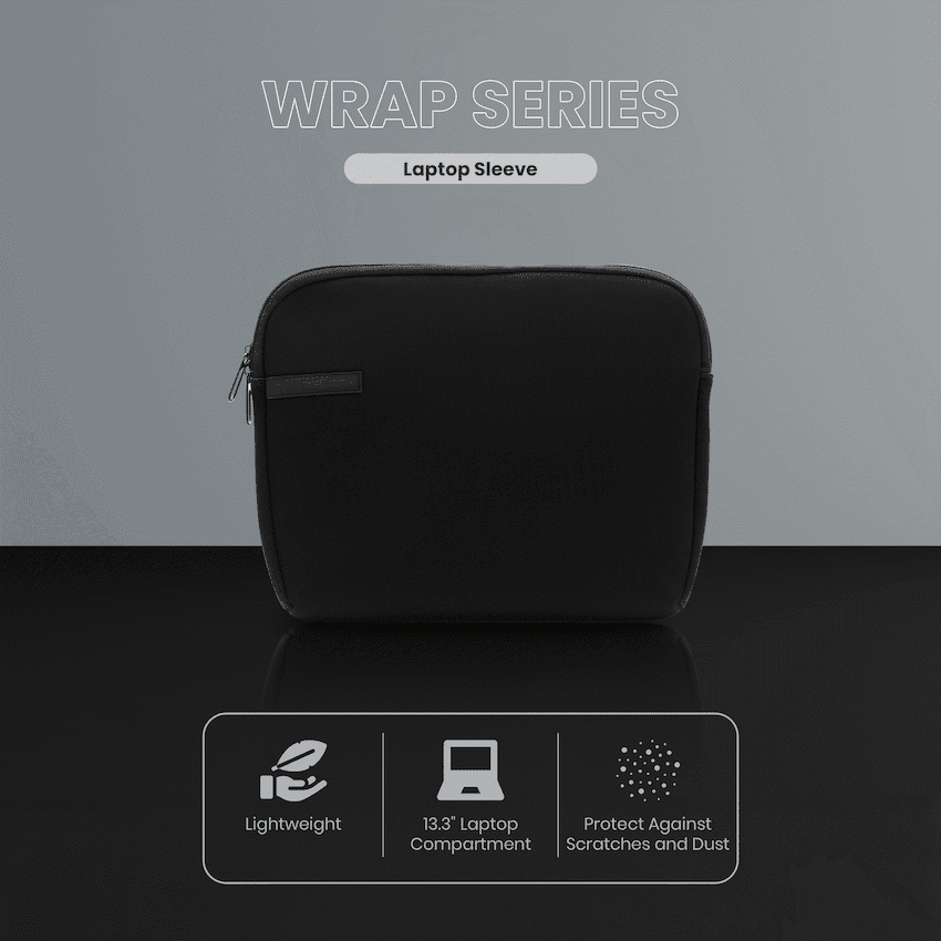 Volkano Wrap series 13.3" Laptop sleeve Black 12