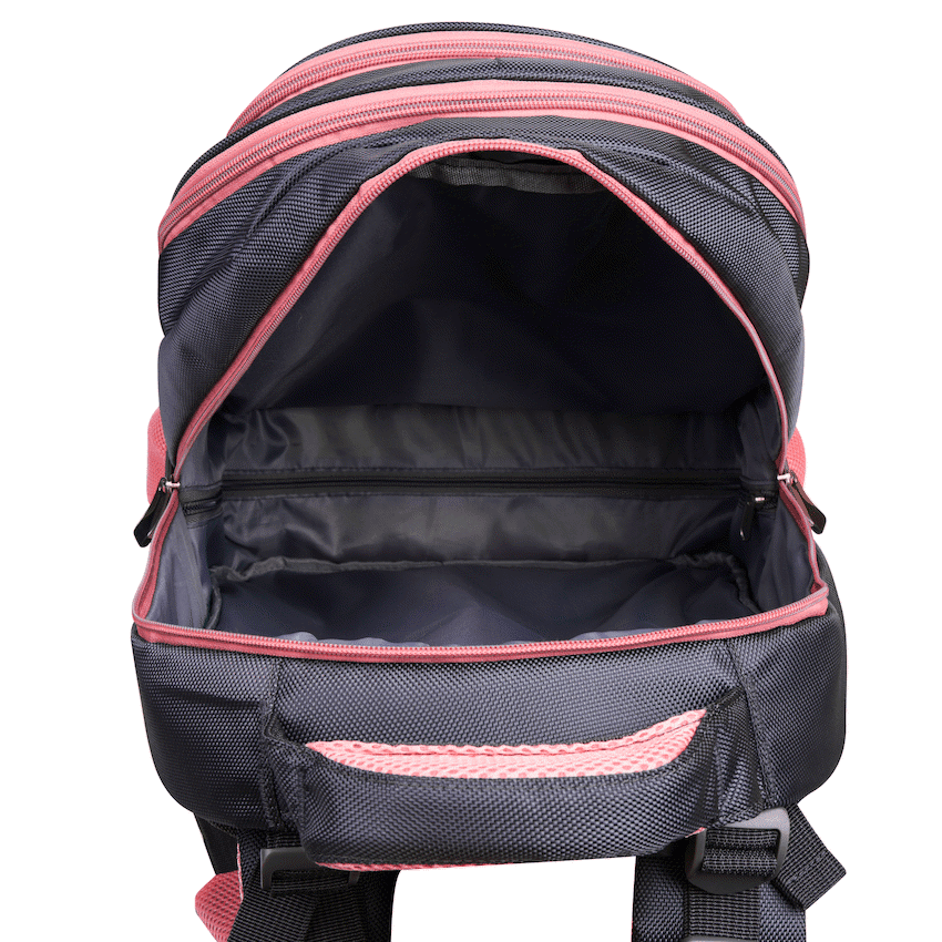 Volkano Orthopaedic Trolley Backpack 35l - Dark Grey/Pink 6