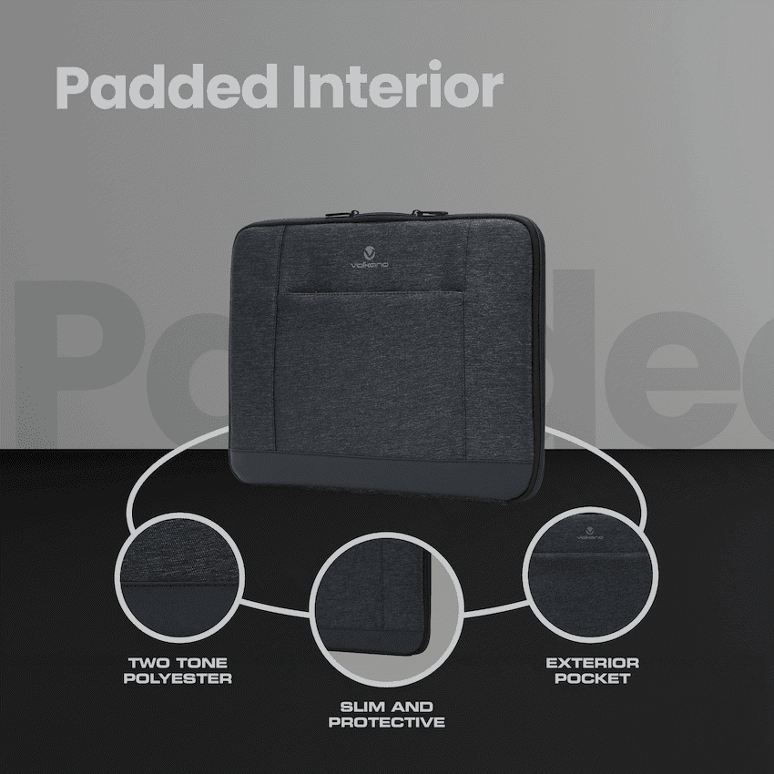 Volkano Trend Series 15.6" Laptop Sleeve - Grey 7